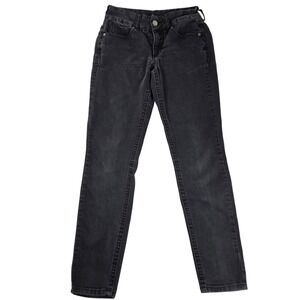 Seven7 TummyLess Black Wash Denim Jeans Slimming Stretch Size 26x29 80s‎ Preppy